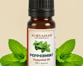 Peppermint Essential Oil – 100% Pure Mentha Piperita | Fresh Minty Aroma for Diffuser & DIY