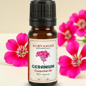 Aceite esencial de geranio rosa / Aroma floral natural para aromaterapia, difusor y cuidado de la piel