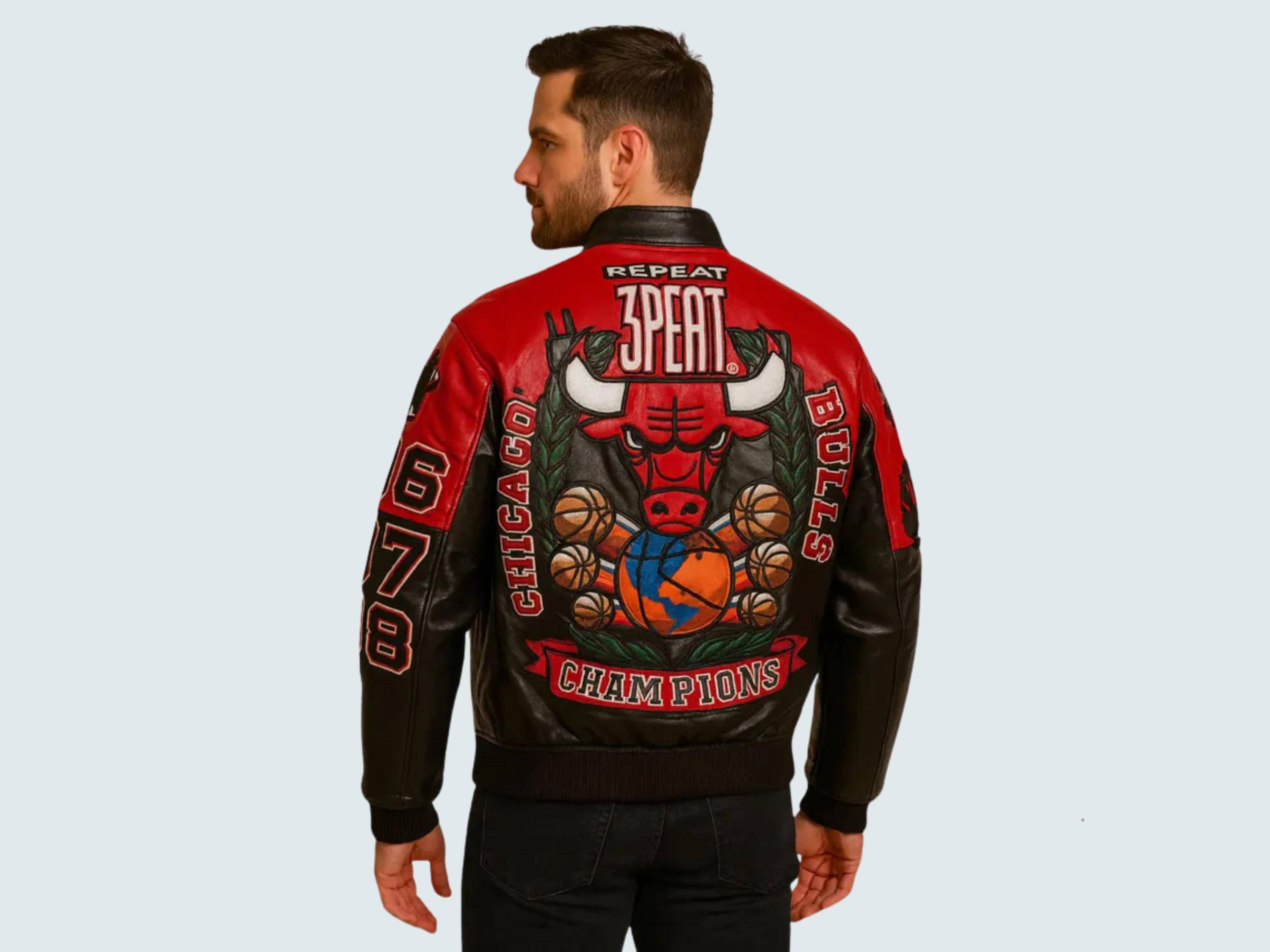 超希少　60-70s chicago bulls leather blouson Vintage Chicago Bulls NBA STARTER Leather Jacket | HLJ