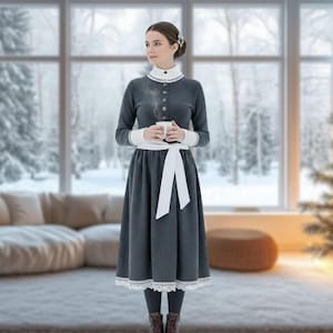 long sleeve dirndl dress Vintage Floral Dirndl Dress