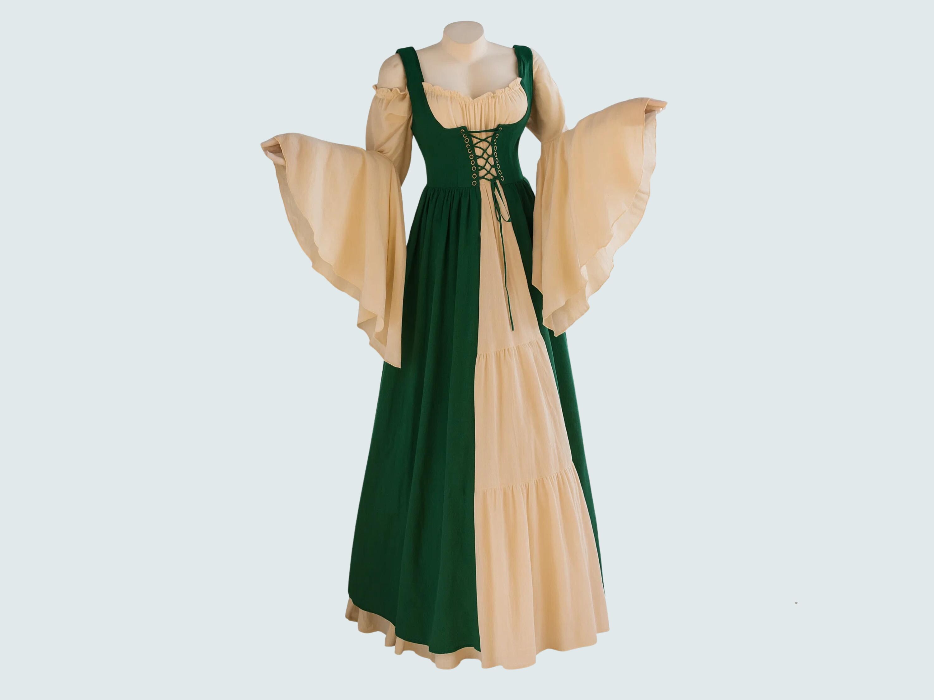 princess medieval corset dress Medieval Renaissance Corset Dress Vintage Princess Steam Punk Strap Dress, Medieval Fancy Vampire Dress, Aesthetic Womens Cosplay Costume