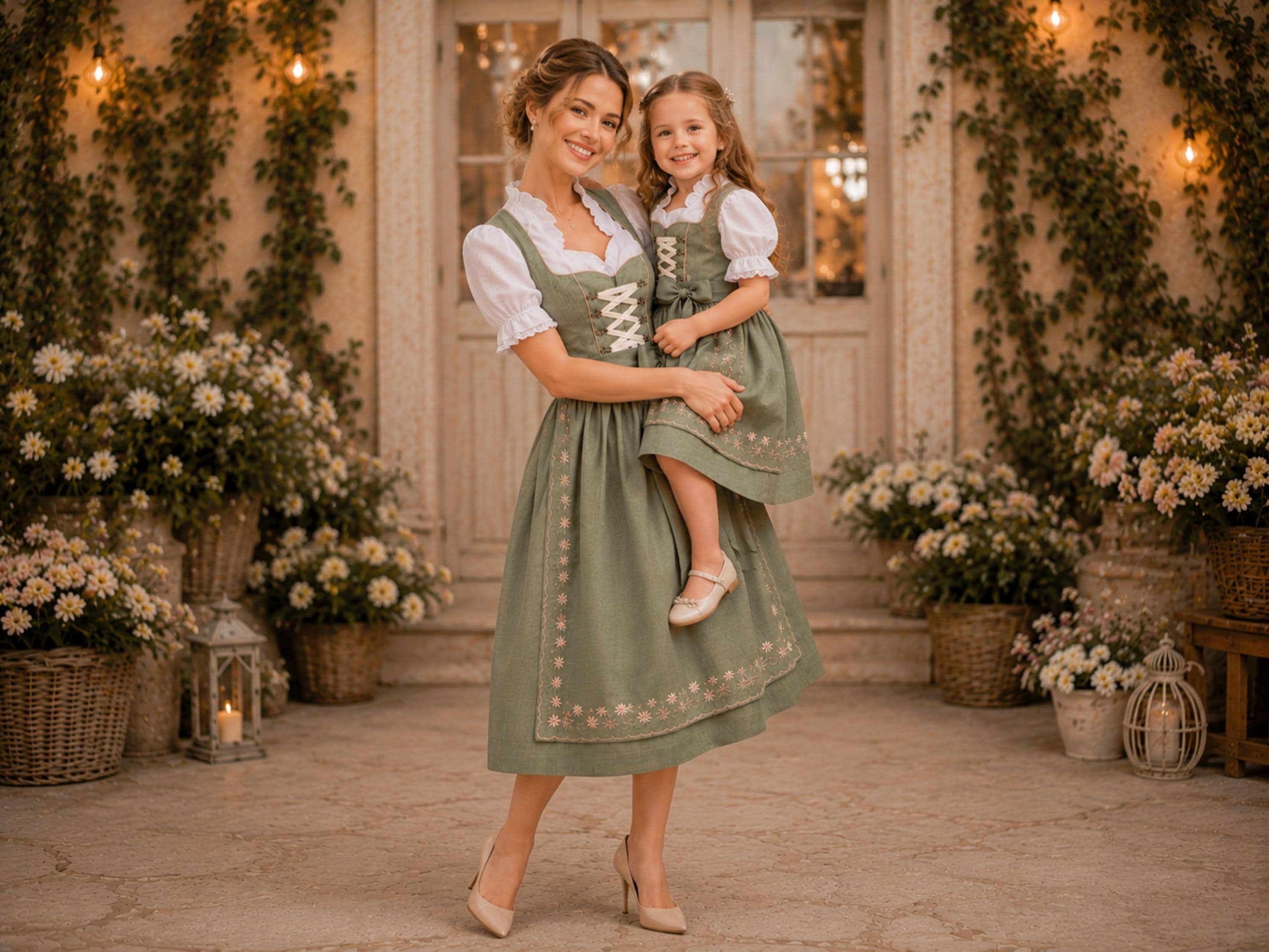 sage green mommy and me dresses Mother Daughter Dress `20 (5XL)