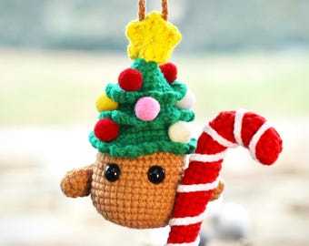Doll Car Hanger|Crochet Christmas Tree Ornament PATTERN|Christmas Cute Ornament|DIY Holiday Decor|Beginner Friendly Crochet|Easy quick gifts