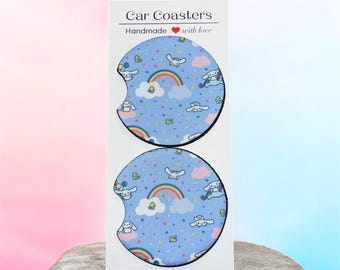 Cute Blue Car Coasters