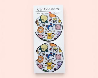 Poke Pattern Car Coasters
