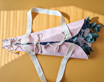 Pink Flower Tote & Gift  Bag | Reversible Cotton Shopping Bag
