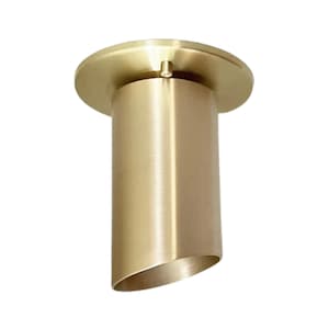 Polished Brass Ceiling Light – Modern Cylinder Flush Mount Fixture for Hallway, Kitchen, Bedroom, or Entryway Lighting