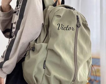 Large Capacity Commute Laptop Polyester Backpack, Casual College Backpack, Personalized Eco-Friendly Travel Bag, Back to School