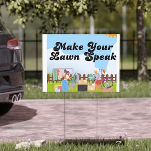 Personalized Yard Sign: Durable Corrugated Plastic with Metal H Stand