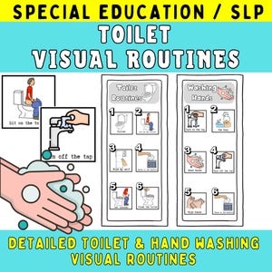 Autism Toilet & Hand Washing Visual Routine: Special Education Poster (PDF Download)