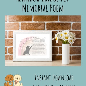 Rainbow Bridge Pet Memorial Poem