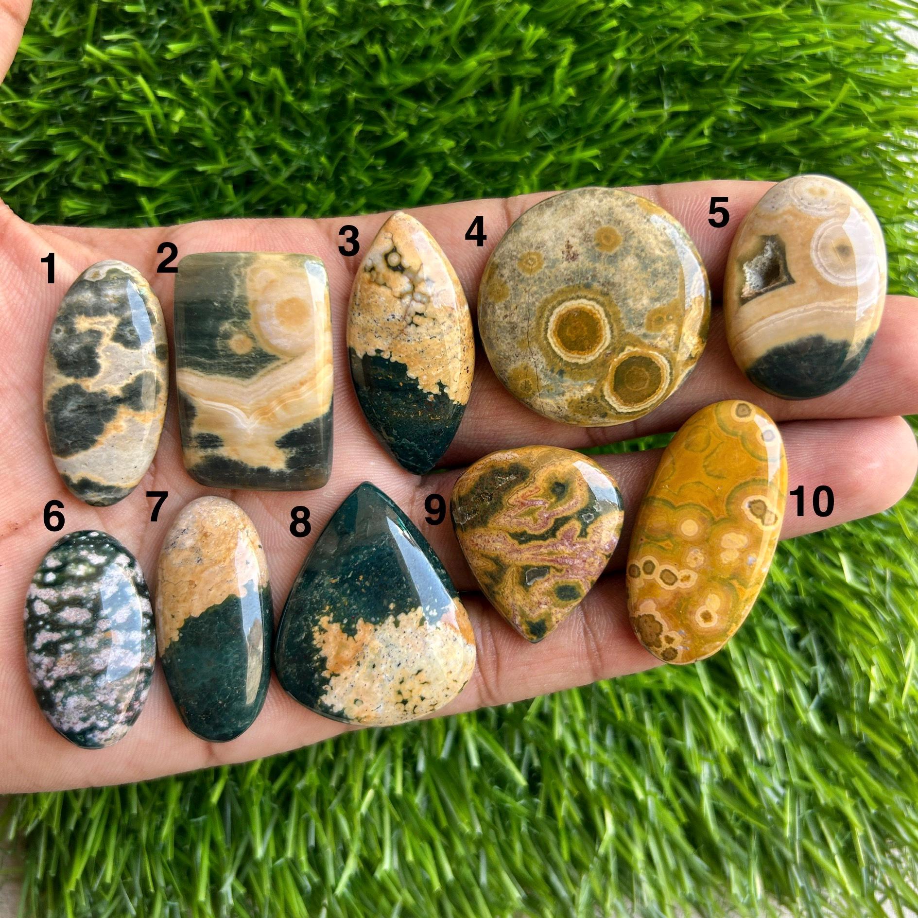 Yellow orbicular ocean jasper - Etsy 日本