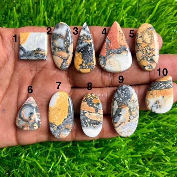 Natural Maligano Jasper Cabochon: Loose Gemstone for Jewelry Making