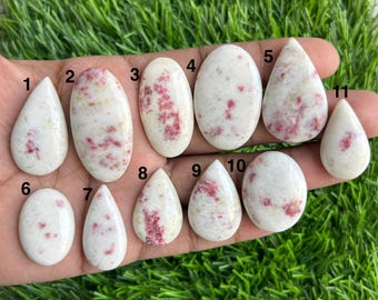 Natural Cinnabar Cabochon: Loose Gemstone for Jewelry Making
