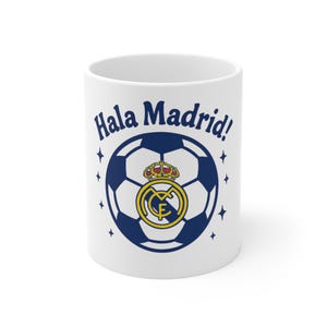 Real Madrid Football Fan Mug, Hala Madrid! Coffee Mug, Football Gift, Sports Mug, Real Madrid Merchandise