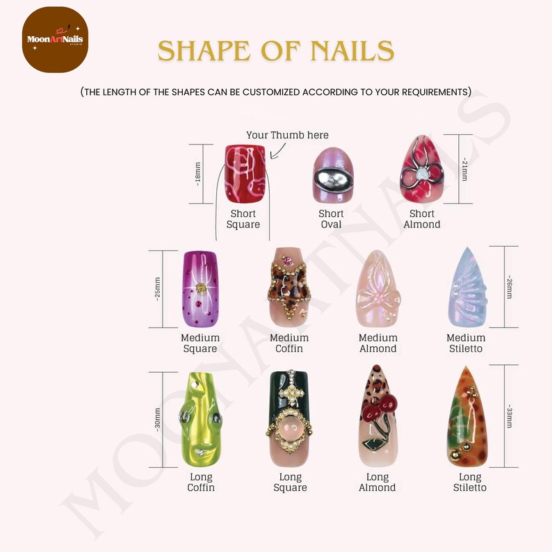 Smiski Inspired Press on Nails | Dango Cake 3D Japanese Nail Art ...
