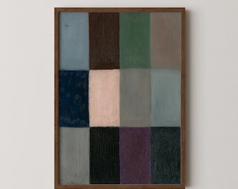 Contemporary Abstract Wall Art Print, Modern Vertical Artwork