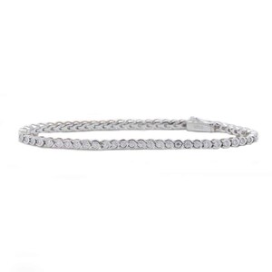 An Eternal Spark in Every Link: 1.45 Carat Round Diamond Tennis Bracelet AUBR-5