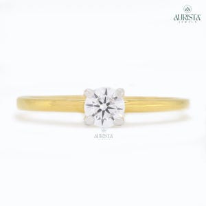 Endlos dein, ewig hell: 0,34 Karat runder Diamantkreis der Hingabe AUR-87