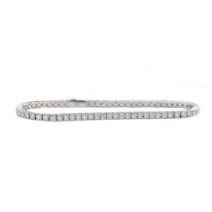 Forever Yours in Every Spark: 4.08 Carat Round Diamond Tennis Bracelet AUBR-6