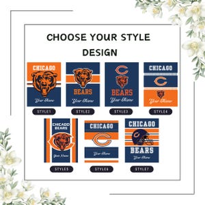 Personalized Chicago Football Blanket,Custom Name Bears Fan Throw,Game Day Flannel Gift,Senior Night Birthday Present,Team Spirit Decor bild 2