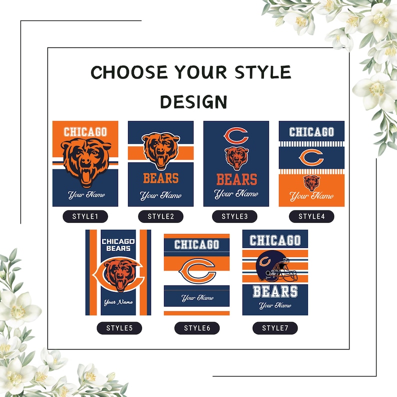 Personalized Chicago Football Blanket,Custom Name Bears Fan Throw,Game Day Flannel Gift,Senior Night Birthday Present,Team Spirit Decor bild 2