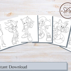 Sonic 3 Coloring Sheets | Party Favors | Sonic Birthday Party