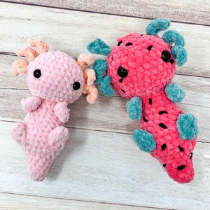 Crochet Axolotl Amigurumi Pattern – Cute Plush PDF, DIY Soft Stuffed Animal Toy, Handmade Gift for Kids & Aquatic Lovers