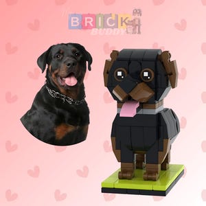 Custom Dog Mini-Figure – Personalized Pet Brick Portrait, Unique Gifts for Dog Lovers, Custom Mini-Figures of Your Pet