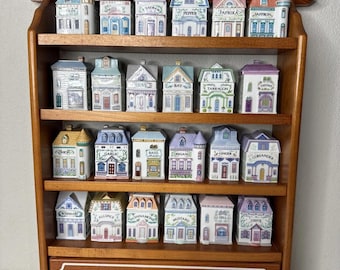 Lenox Spice Village Complete Set of 24 • Wooden Rack Included