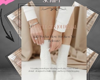 Foot Tease JOI Denial Script, Socks Worship (Digital Download)