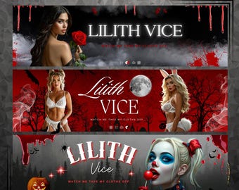 Halloween Sexy OnlyFans Banners, Spicy Hot Girl Social Media Header (Canva Editable)
