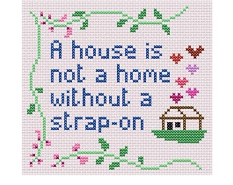 Una casa no es un hogar sin un strap-on lesbiana lindo patrón de punto de cruz pdf