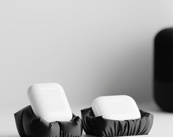 Uchwyt na słuchawki AirPods (Pro) w kształcie kanapy i poduszki – mini organizer na słuchawki douszne na sofę | Tacka z PLA drukowana w 3D