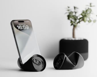 Crushed Can Phone Stand – Aluminum Can Inspired 3D Printed Smartphone Holder