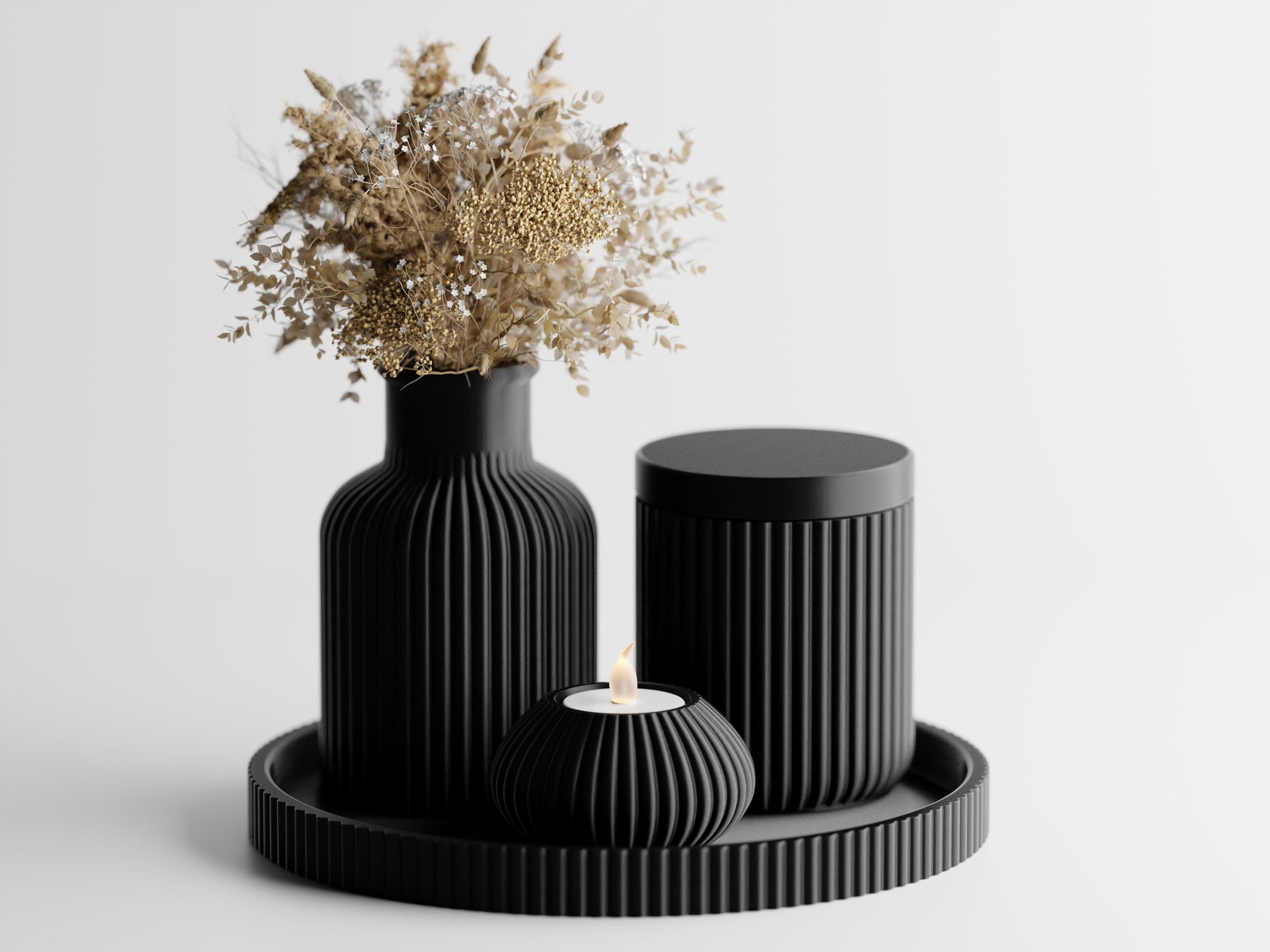 Small black vase