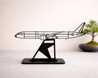 B787 Airplane Silhouette 3D | Aviation Decor Gift for Pilots and Aircraft Fans