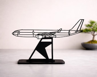 A330-300 Airplane Silhouette 3D | Aviation Decor Gift for Pilots and Aircraft Fans