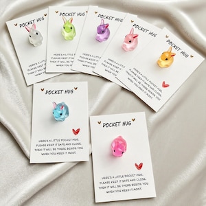 Custom Glow-in-the-Dark Duck Pocket Hug,Personalized Pocket Hug ,Mini Encouragement Card, Emotional Support Gift,Long Distance Gift