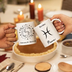 Pisces Zodiac Mug: 11oz Ceramic Astrology Drinkware