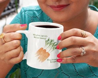 Funny Carrot Pun Ceramic Mug - Gift for Gardeners