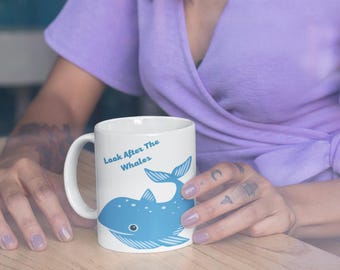 Whale Ceramic Mug: Eco-Friendly Animal Preservation Gift