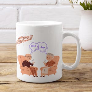 Ceramic Mug 11oz, Happy Retirement Mug, Retirement Gift, Dad Mug, Grandparents Mug, Mum Mug, Work Retirement, Boss Gift, Farewell Gift Mug,