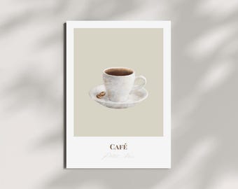 French Coffee Print – Cafe Petit Noir, Kitchen Wall Art (A2 PDF Digital Download)