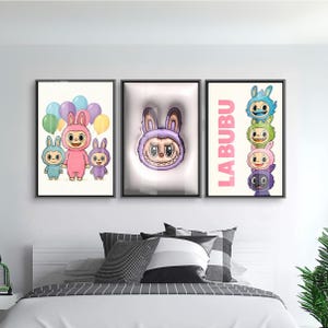 Labubu Poster | Cute Monster Wall Art Print | Modern Pop Art Decor | Labubu Fan Gift | Colorful Collectible Art for Toy Lovers & Kids Room 8