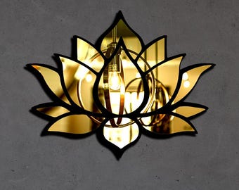 Lotus Flower Mirror: Modern Yoga Studio Wall Decor Housewarming gift Home Gift