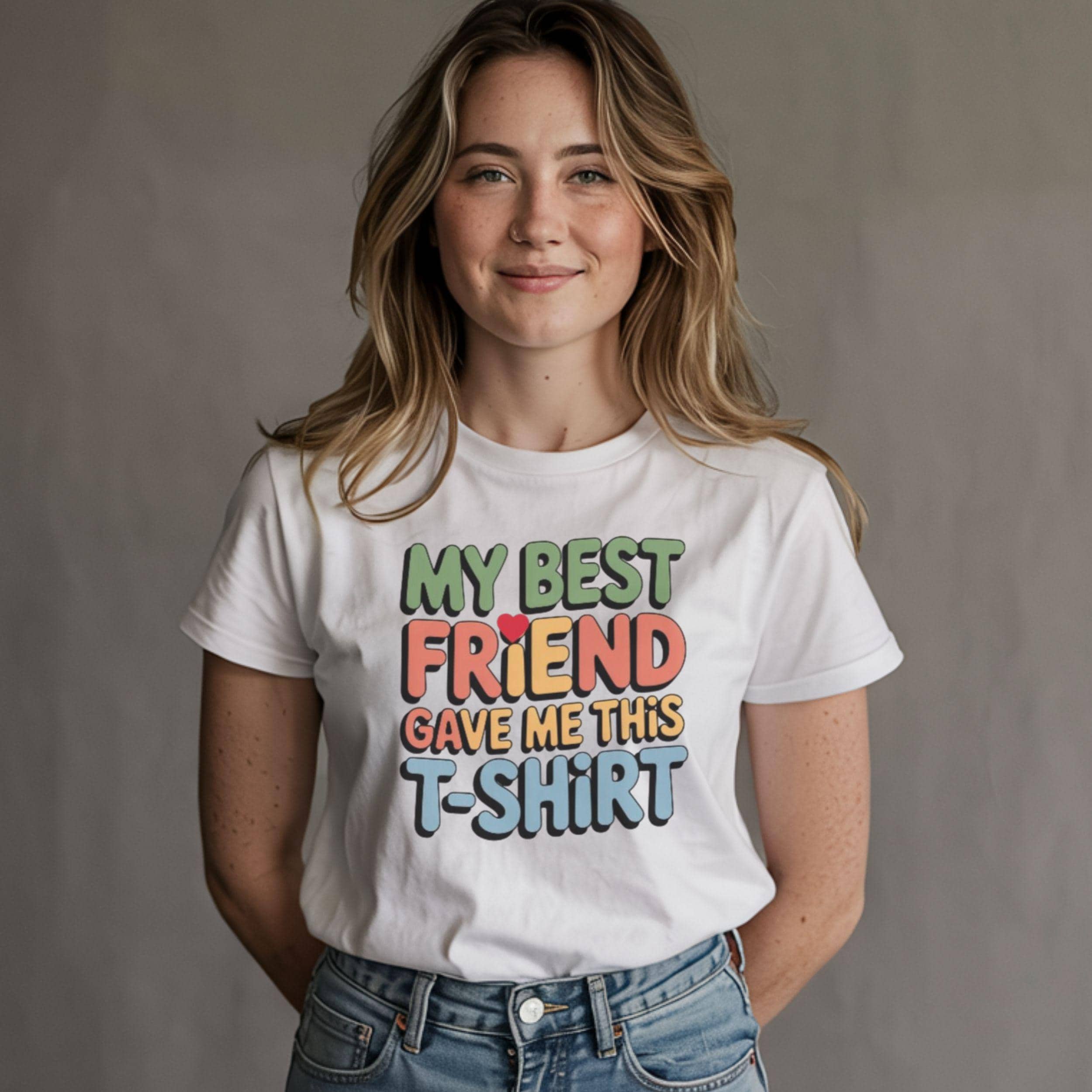 トップス T SHIRT WITH MY FRIEND My Best Friend Gave Me This T-shirt, Funny Friendship Gift - Etsy