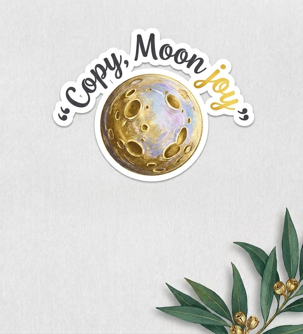 Copy Moon Joy Stickers, Artemis II Moon Mission Decal, NASA Vinyl ...