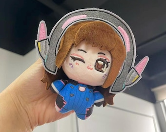 Inspired by Ow2 – DVA Plush Doll | 10cm | Handmade Cotton Figure