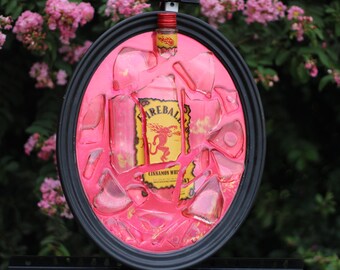 Fire Ball Shattered Glass Wall Art
